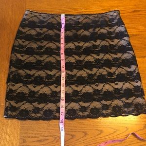 Lace overlay skirt, like new